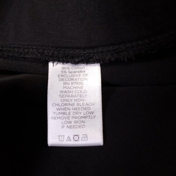 Susan Graver Pull On  Straight Leg Black Pants Size S - Picture 10 of 10